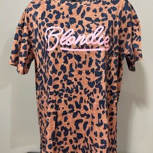 Leopard Print T-Shirt - Brown and Pink